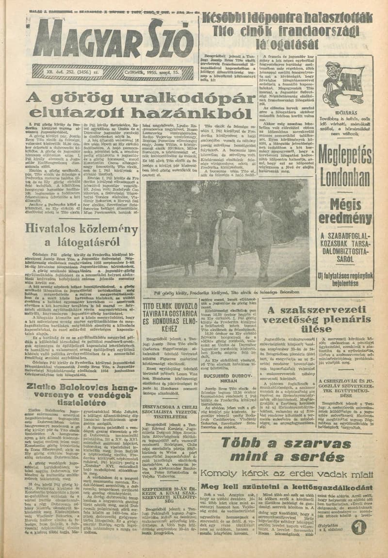 Magyar Szó, 12. évf. 1955. szeptember 15. 252. sz. 1–12. oldal
