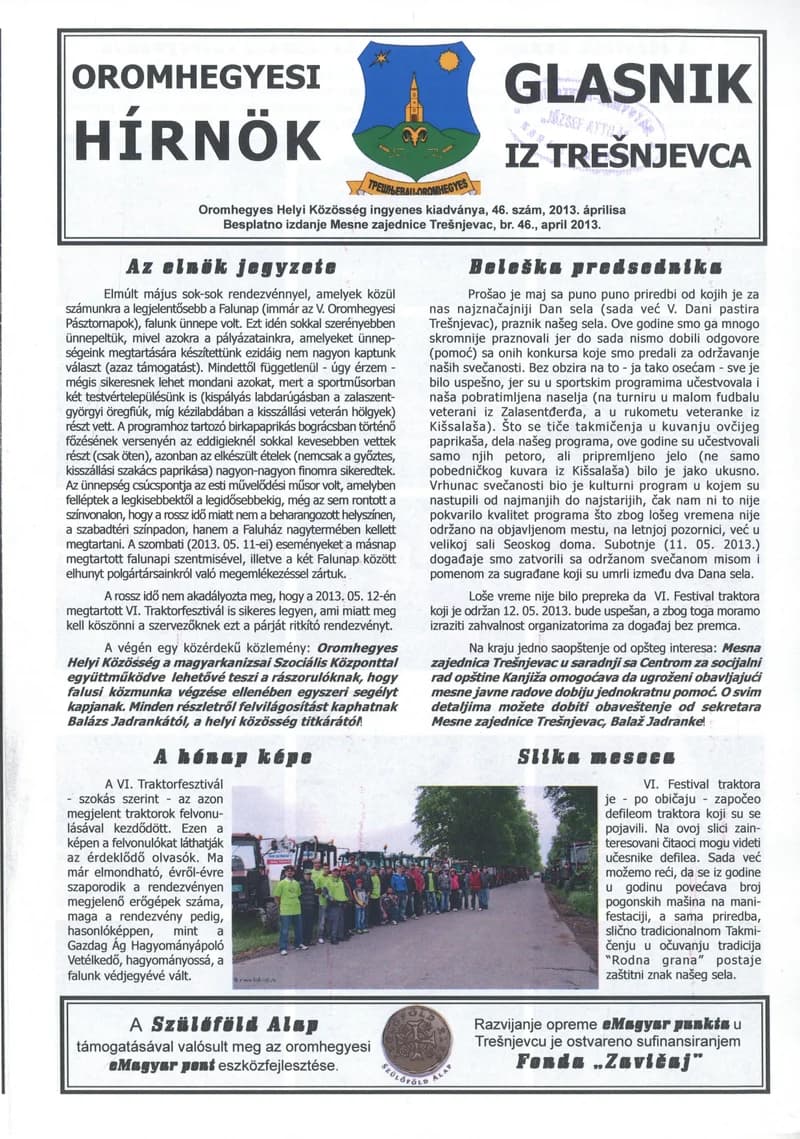 Oromhegyesi Hínök 2013. április. 46. sz.