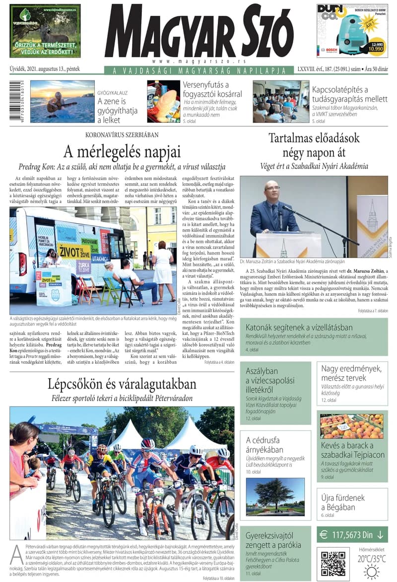 Magyar Szó, 78. évf. 2021. augusztus 13. 187. sz. 1–16. oldal