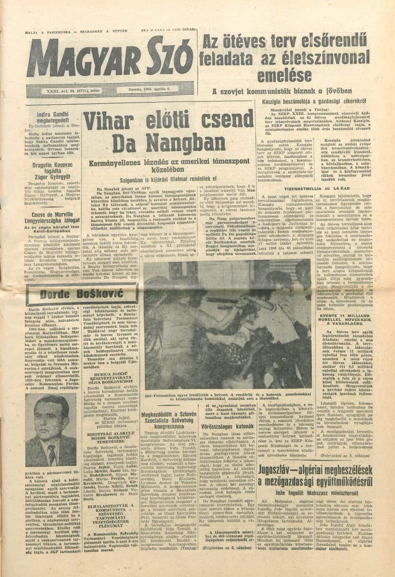 Magyar Szó, 23. évf. 1966. április 6. 94. sz.