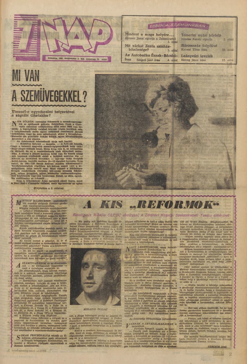 7 Nap, 20. évf. 1965. szeptember 3. 35. sz. 1–20. oldal