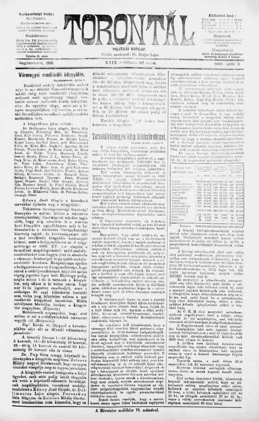Torontál, 29. évf. 1900. április 9. 82. sz.