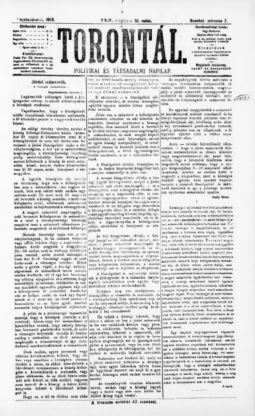 Torontál, 24. évf. 1895. március 2. 51. sz.