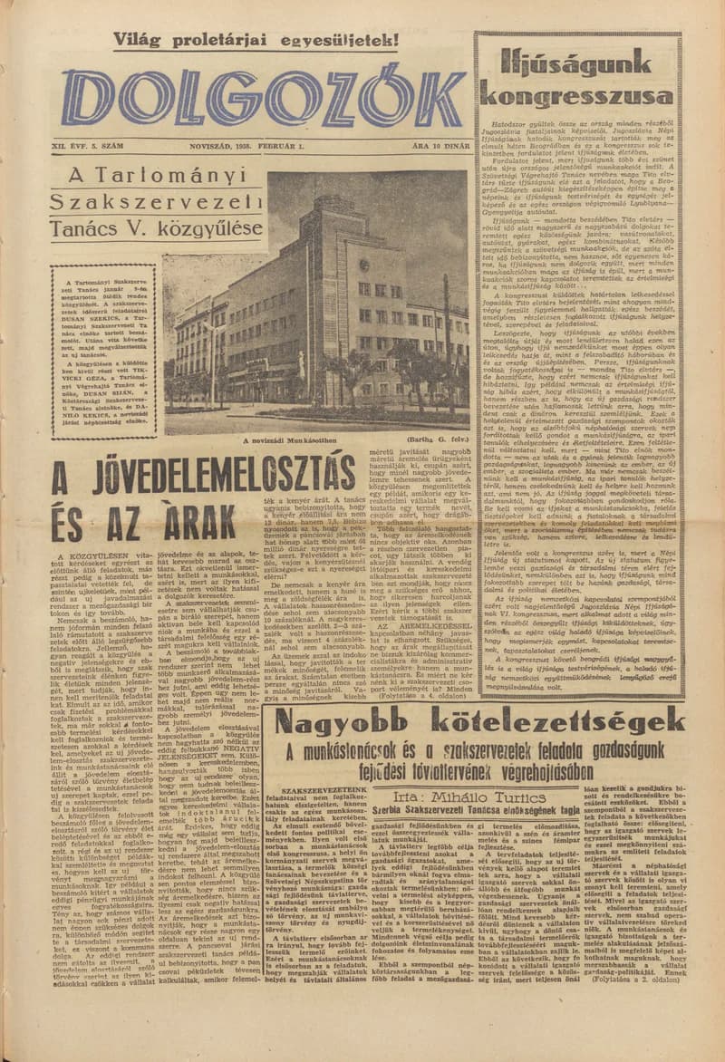 Dolgozók, 12. évf. 1958. február 1. 5. sz.