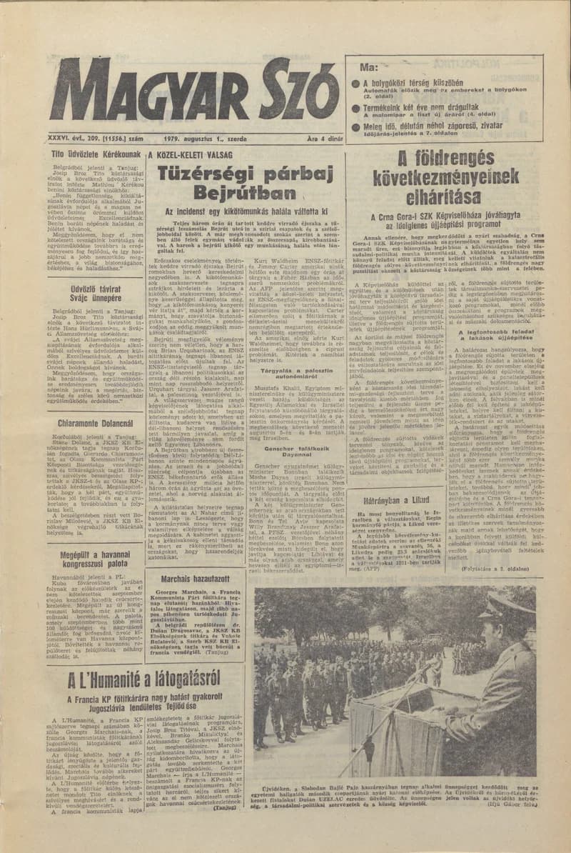 Magyar Szó, 36. évf. 1979. augusztus 1. 209. sz. 1–16. oldal
