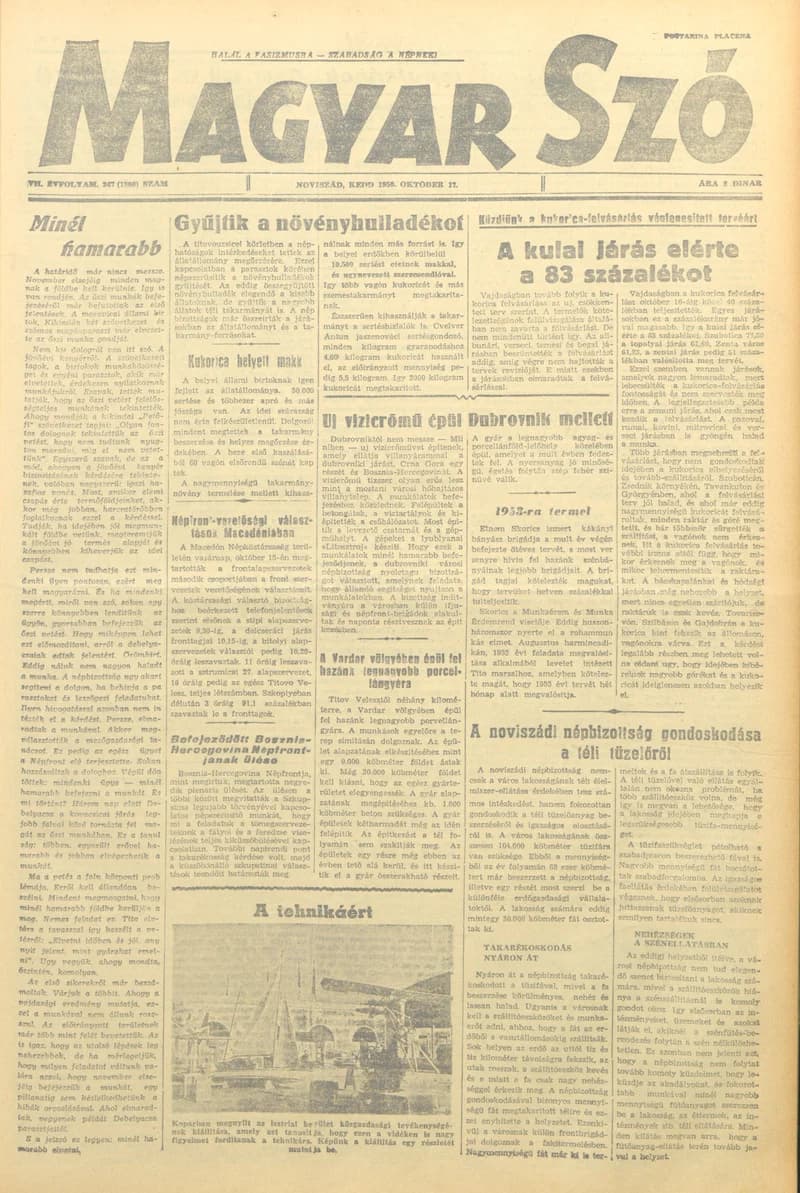 Magyar Szó, 7. évf. 1950. október 17. 247. sz. 1–4. oldal
