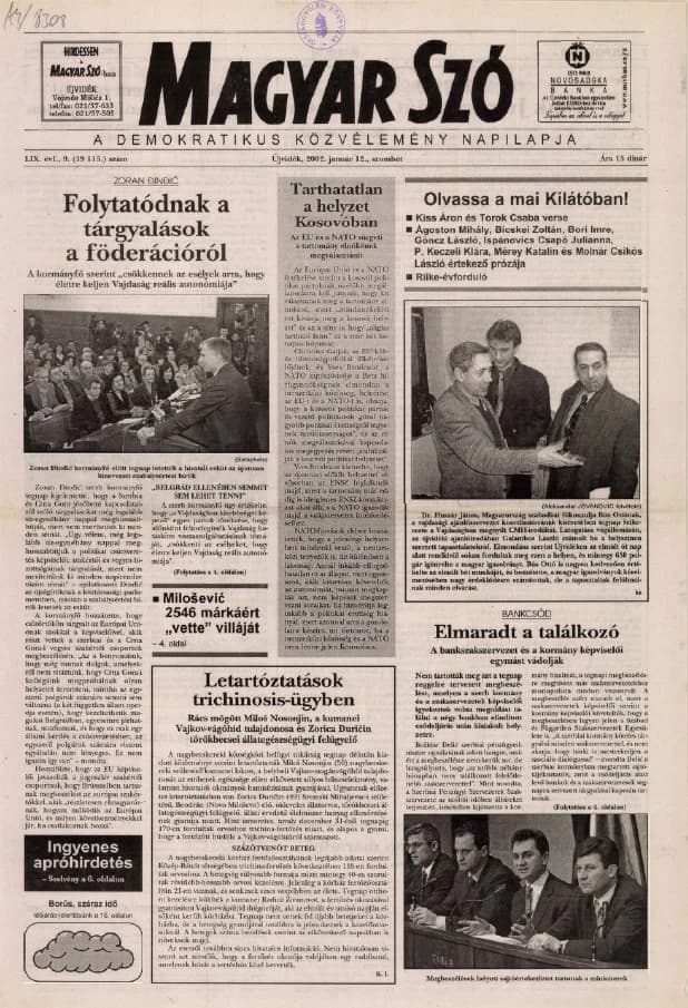 Magyar Szó, 59. évf. 2002. január 12. 9. sz. 1–16. oldal