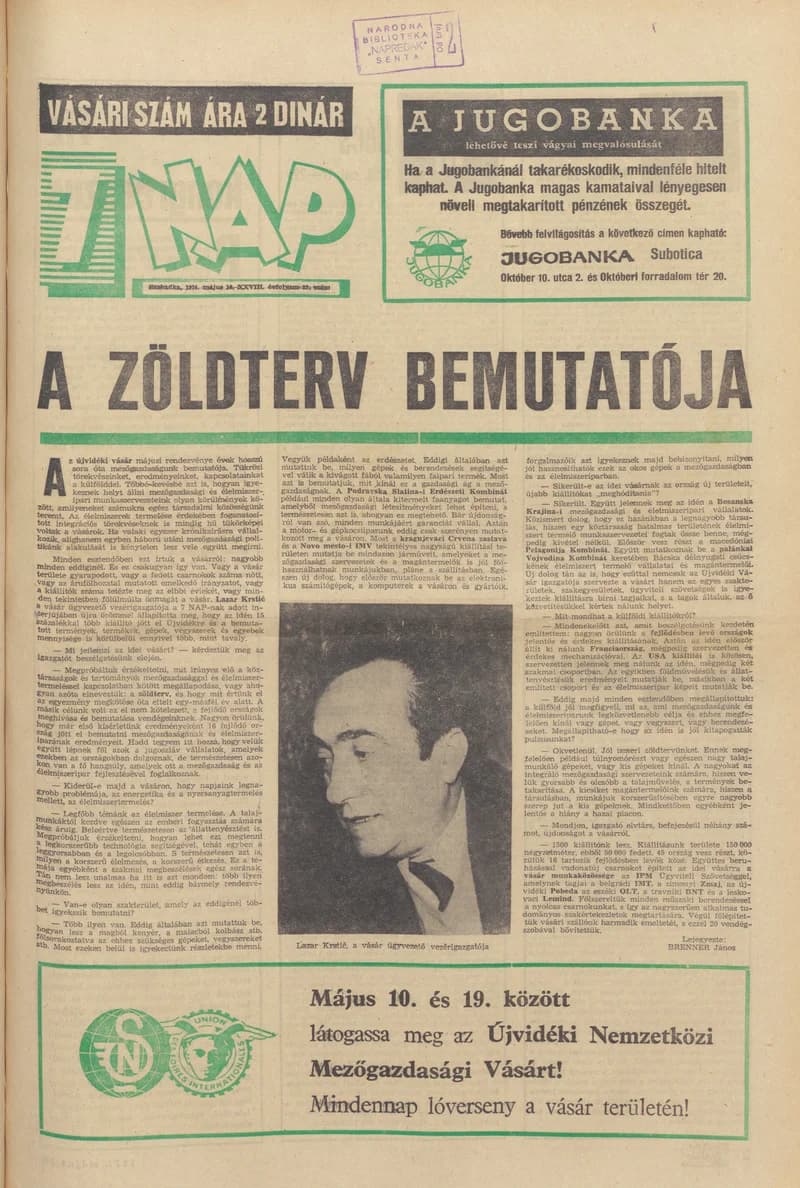 7 Nap, 29. évf. 1974. május 10. 19. sz. 1–32. oldal
