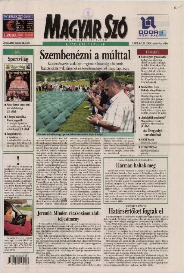 Magyar Szó, 67. évf. 2010. március 22. 66. sz. 1–16. oldal