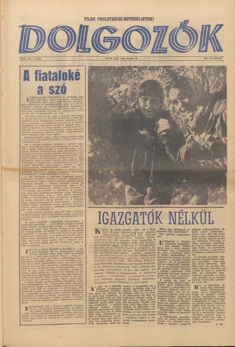 Dolgozók, 17. évf. 1963. január 25. 5. sz.