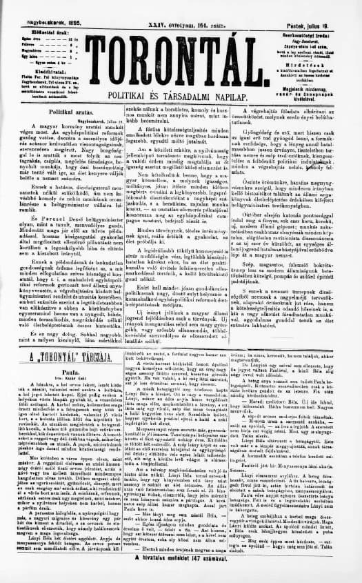 Torontál, 24. évf. 1895. július 19. 164. sz.