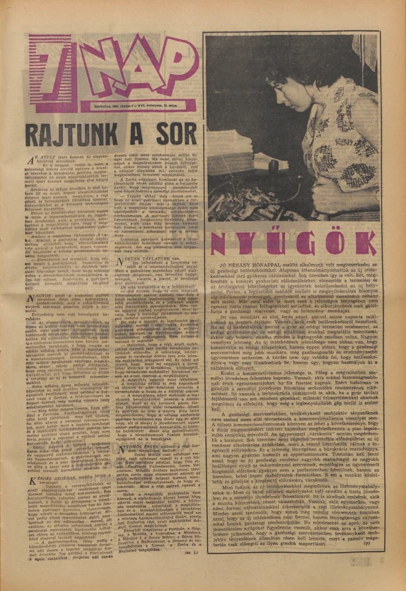 7 Nap, 16. évf. 1961. június 2. 22. sz. 1–20. oldal