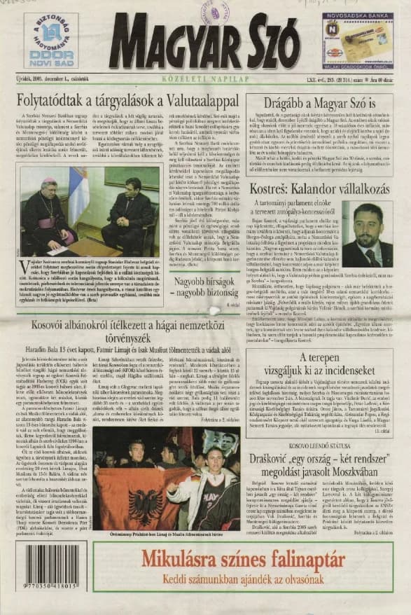 Magyar Szó, 62. évf. 2005. december 1. 283. sz. 1–20. oldal