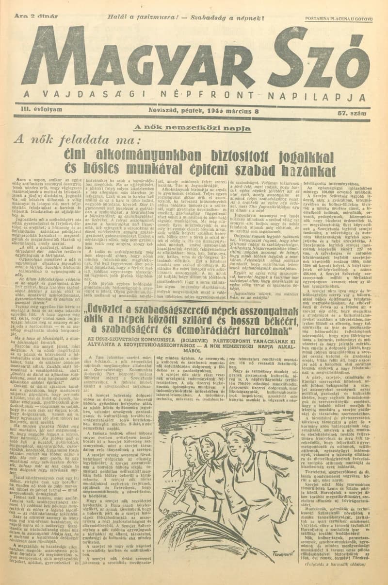 Magyar Szó, 3. évf. 1946. március 8. 57. sz. 1–6. oldal