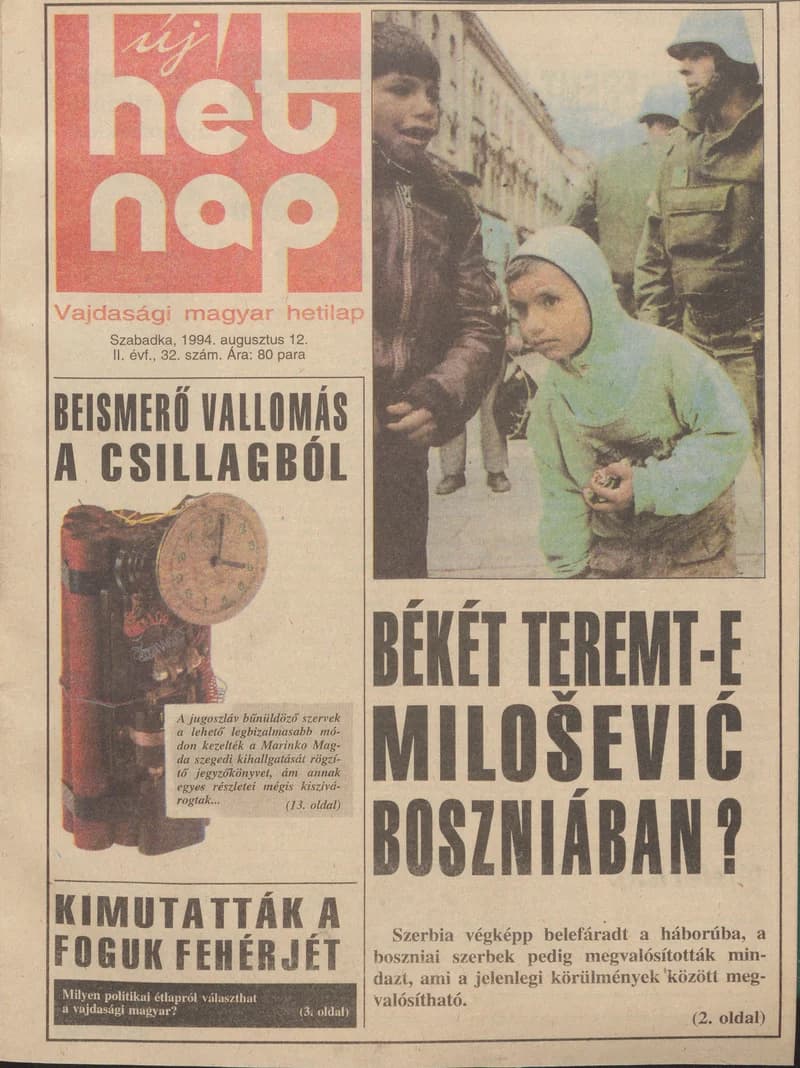 Új Hét Nap, 2. évf. 1994. augusztus 12. 32. sz.