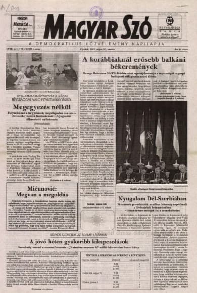 Magyar Szó, 58. évf. 2001. május 30. 123. sz. 1–16. oldal