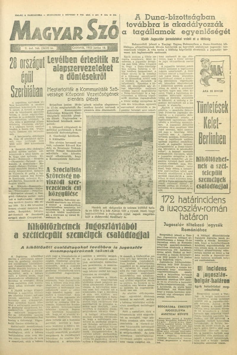Magyar Szó, 10. évf. 1953. június 18. 166. sz. 1–10. oldal