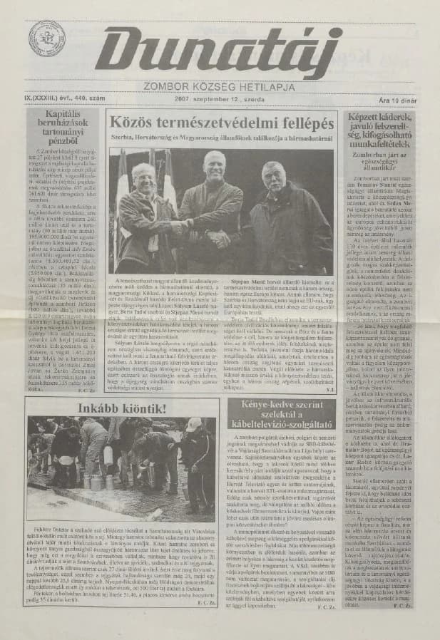 Dunatáj, 9. évf. 2007. szeptember 12. 440. sz.