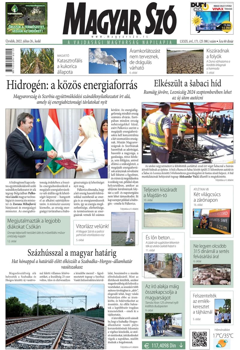 Magyar Szó, 79. évf. 2022. július 26. 171. sz. 1–20. oldal