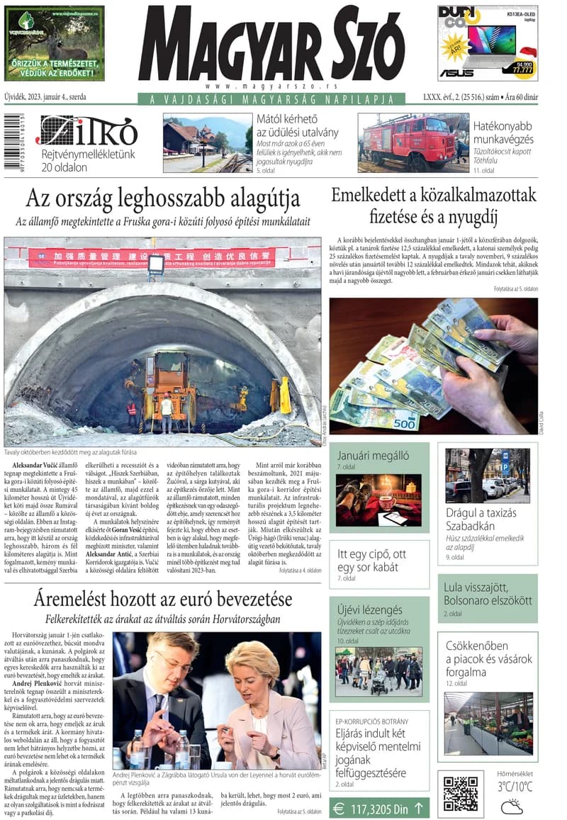 Magyar Szó, 80. évf. 2023. január 4. 2. sz. 1–16. oldal