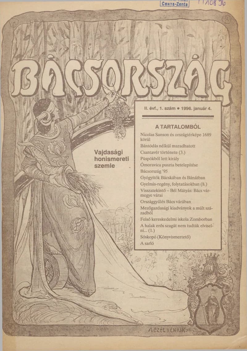 Bácsország, 2. évf. 1996. január 4. 1. sz.