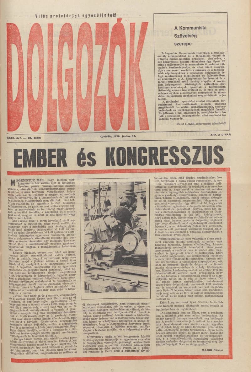 Dolgozók, 32. évf. 1978. június 15. 24. sz.