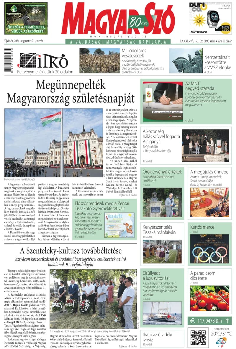 Magyar Szó, 81. évf. 2024. augusztus 21. 193. sz. 1–16. oldal