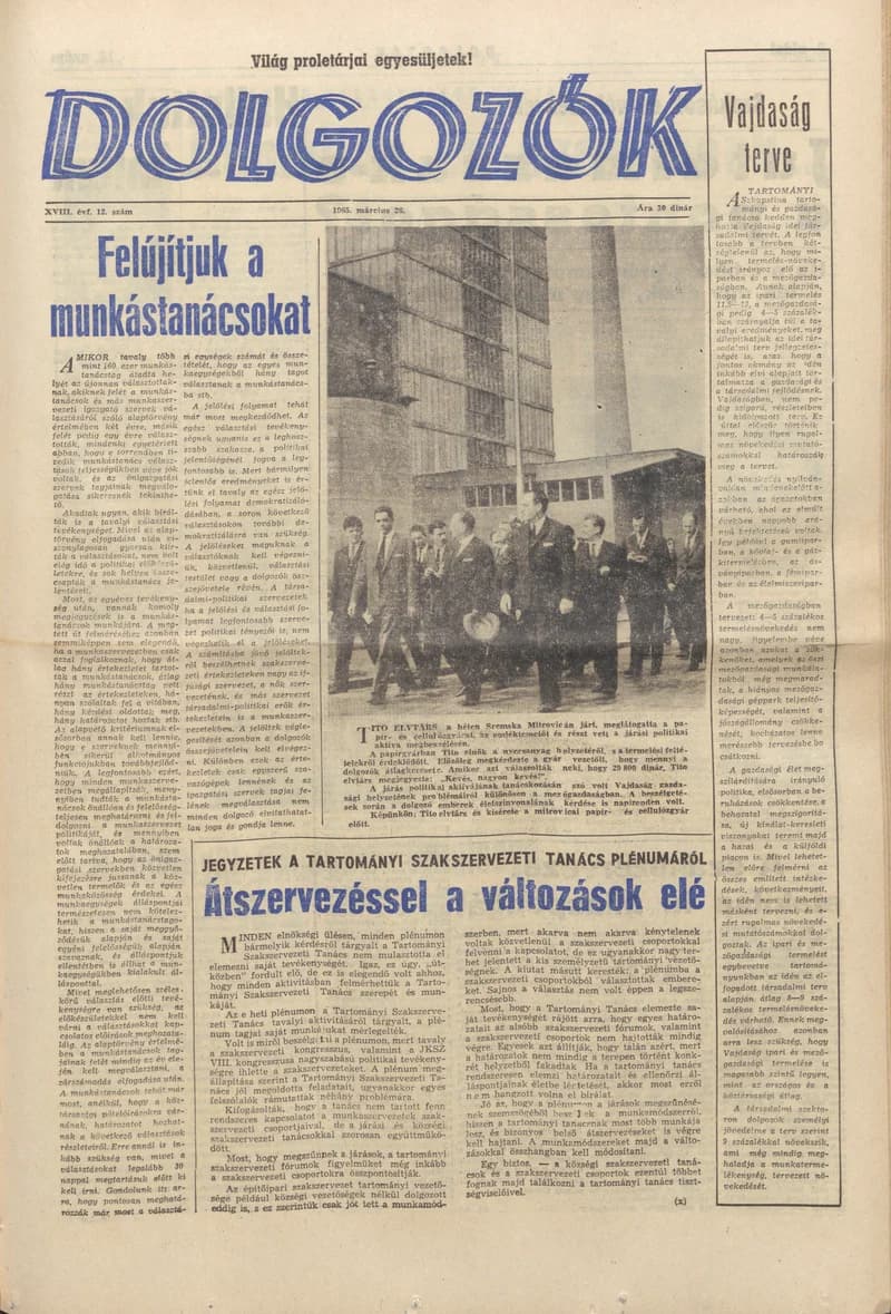 Dolgozók, 19. évf. 1965. március 26. 12. sz.