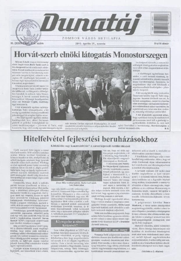 Dunatáj, 12. évf. 2010. április 21. 576. sz.