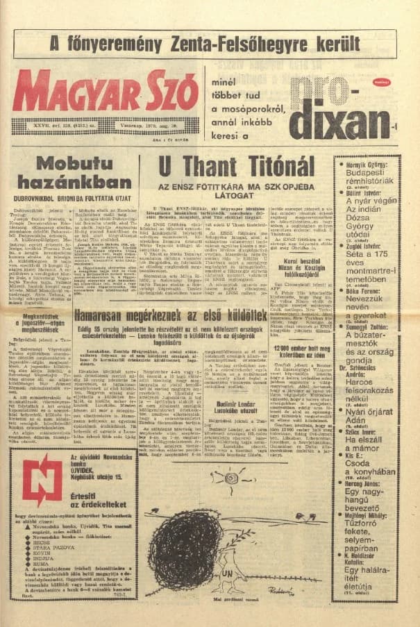 Magyar Szó, 27. évf. 1970. augusztus 30. 238. sz. 1–28. oldal
