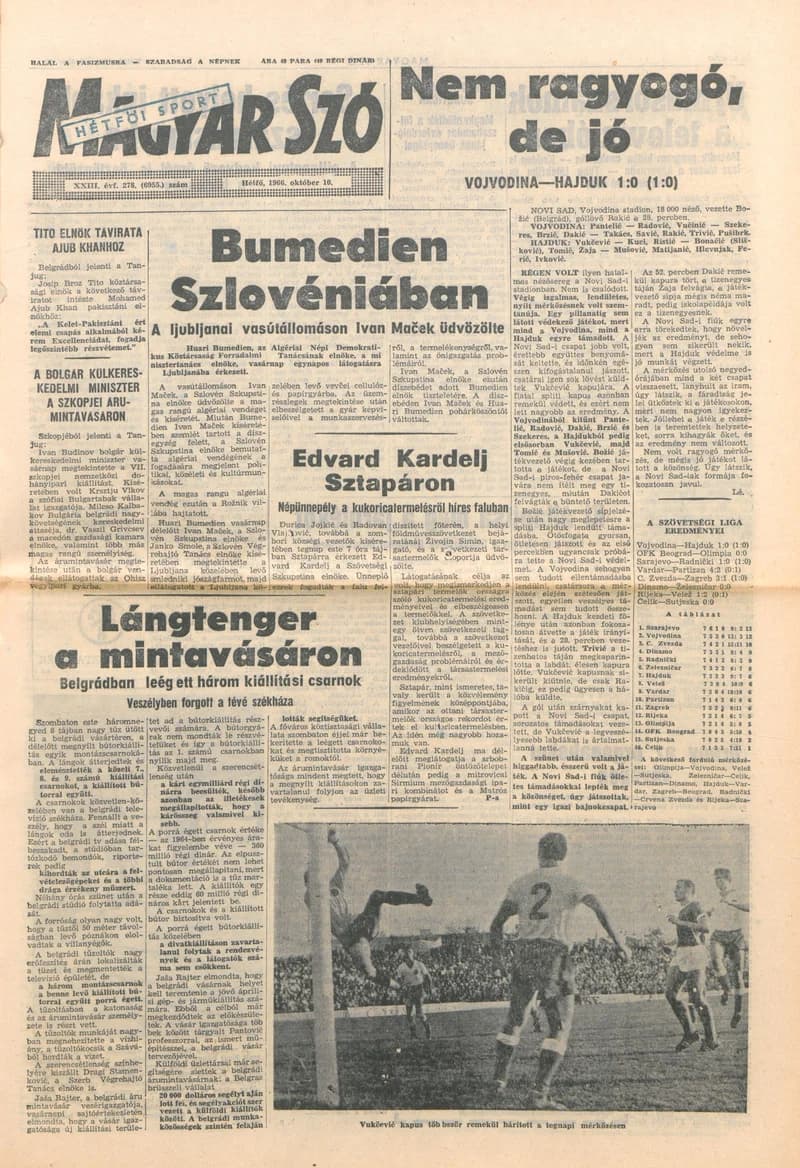 Magyar Szó, 23. évf. 1966. október 10. 278. sz.