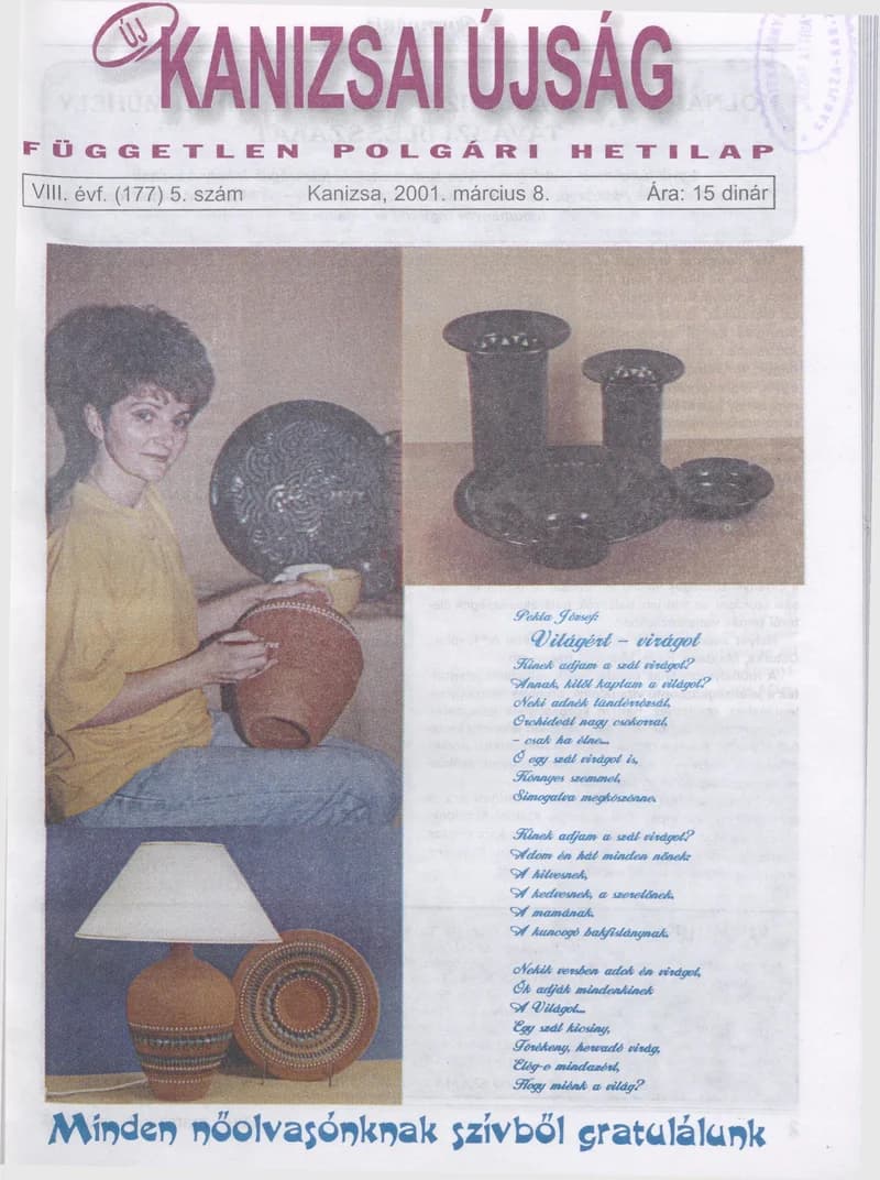 Új Kanizsai Újság, 8. évf. 2001. március 8. 5. sz.