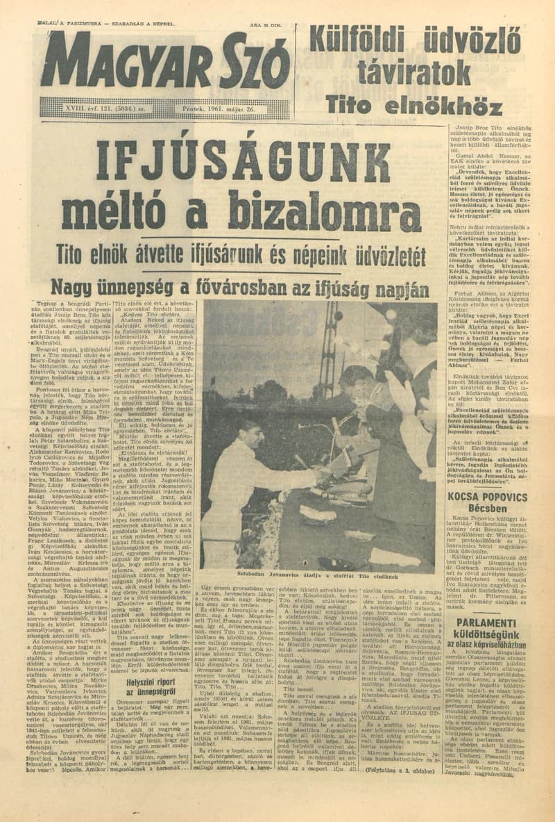 Magyar Szó, 18. évf. 1961. május 26. 121. sz. 1–16. oldal