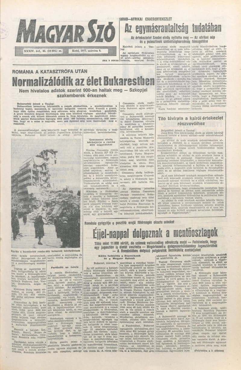 Magyar Szó, 34. évf. 1977. március 8. 65. sz.