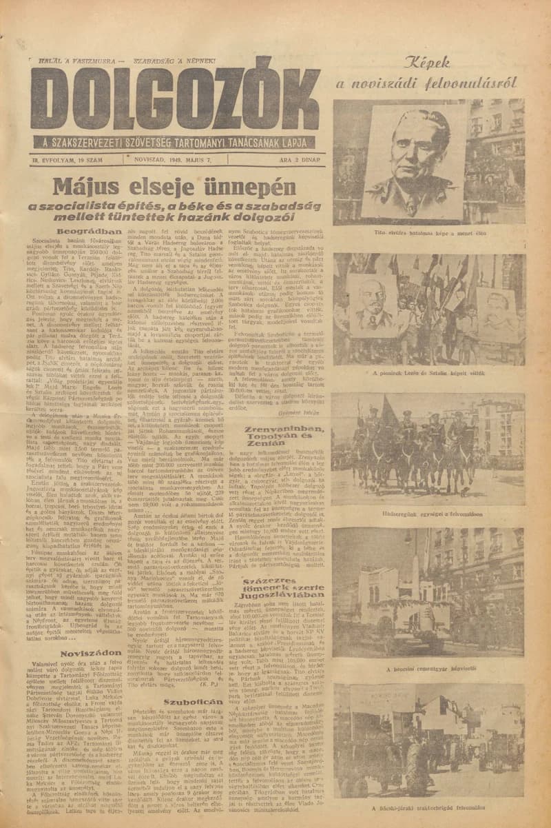 Dolgozók, 3. évf. 1949. május 7. 19. sz.