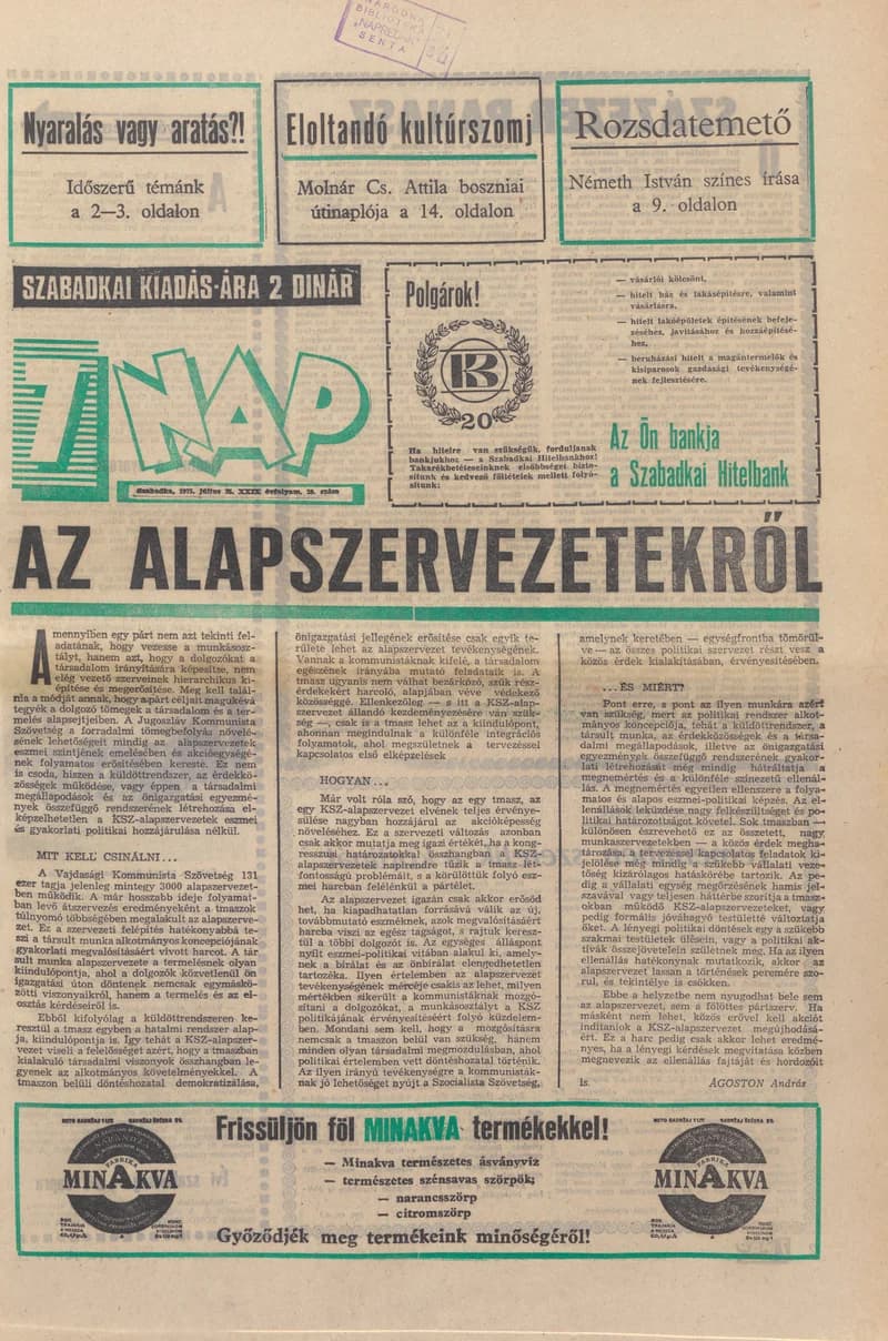 7 Nap, 30. évf. 1975. július 25. 29. sz. 1–28. oldal