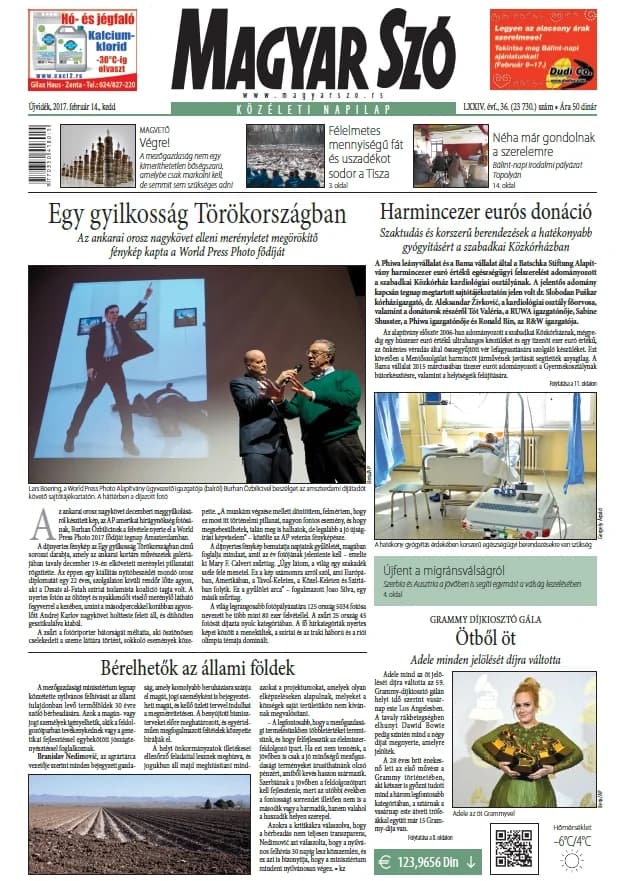 Magyar Szó, 74. évf. 2017. február 14. 36. sz. 1–20. oldal