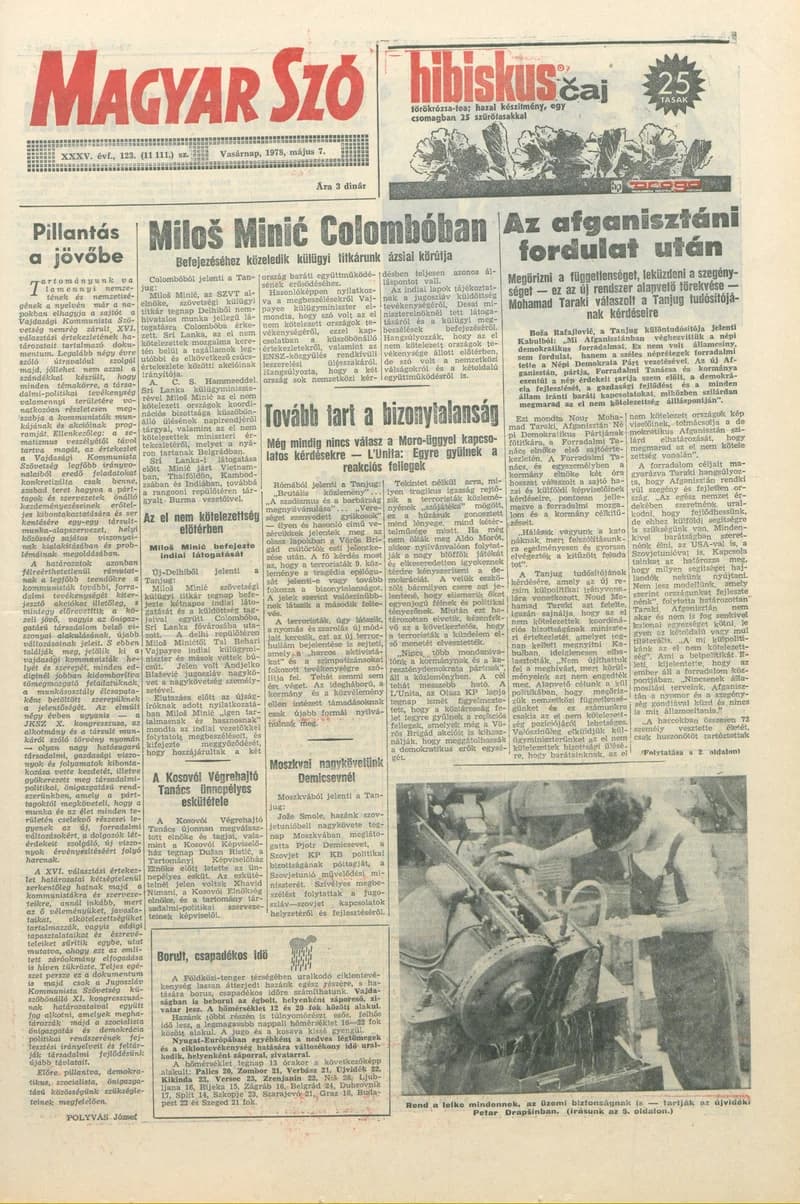 Magyar Szó, 35. évf. 1978. május 7. 123. sz. 1–40. oldal