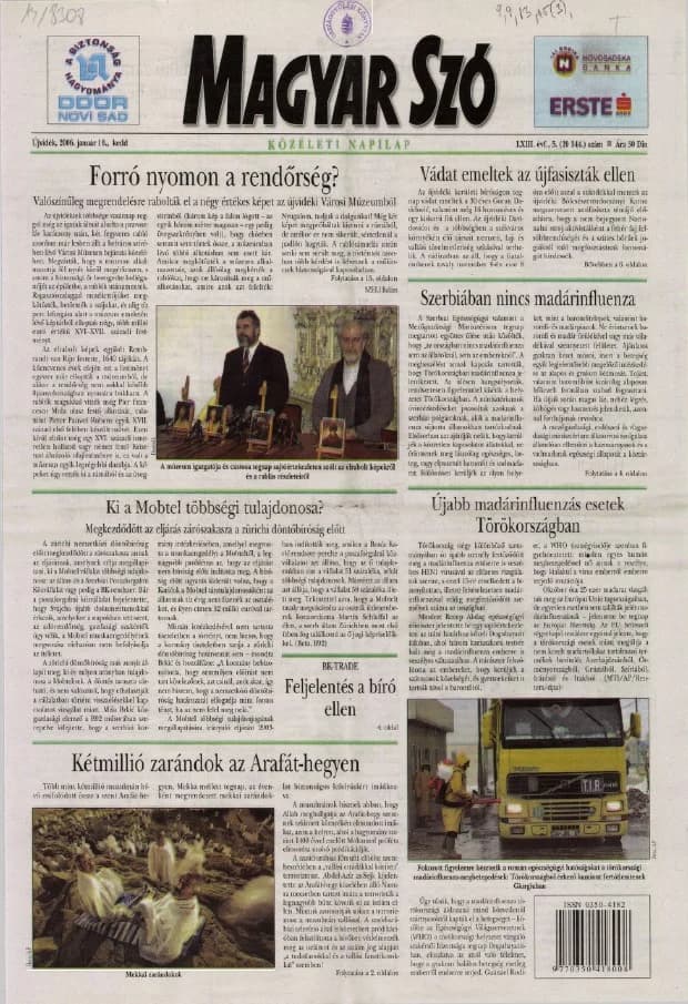 Magyar Szó, 63. évf. 2006. január 10. 5. sz. 1–18. oldal