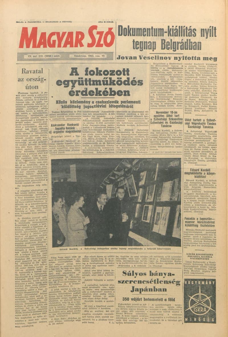 Magyar Szó, 20. évf. 1963. november 10. 310. sz. 1–24. oldal