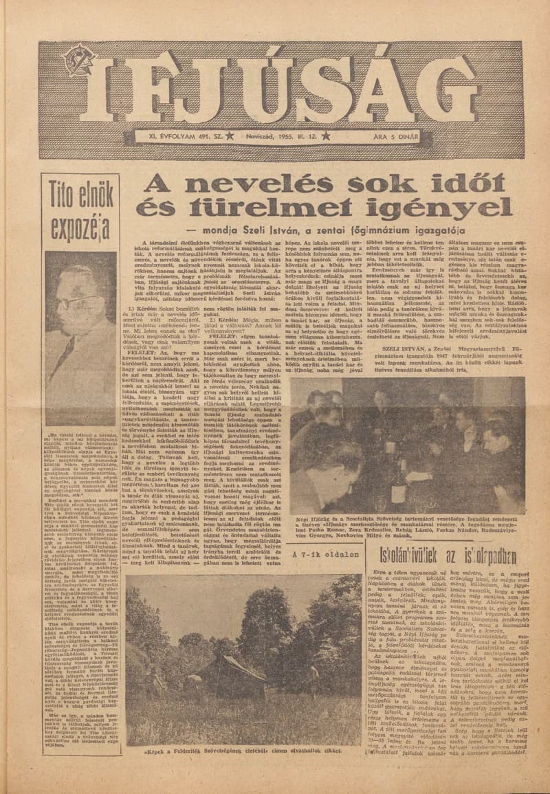 Ifjúság, 11. évf. 1955. március 12. 491. sz.