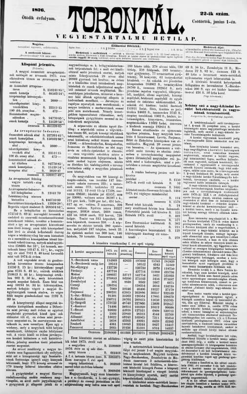 Torontál, 5. évf. 1876. június 1. 22. sz.