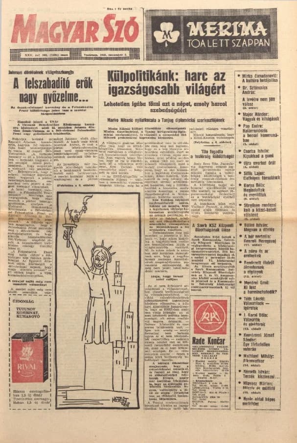 Magyar Szó, 25. évf. 1968. november 3. 304. sz. 1–32. oldal