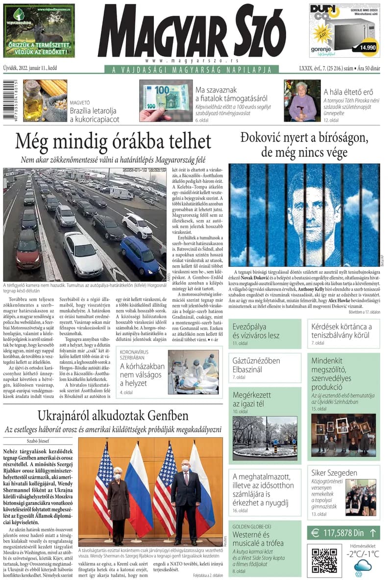 Magyar Szó, 79. évf. 2022. január 11. 7. sz. 1–20. oldal