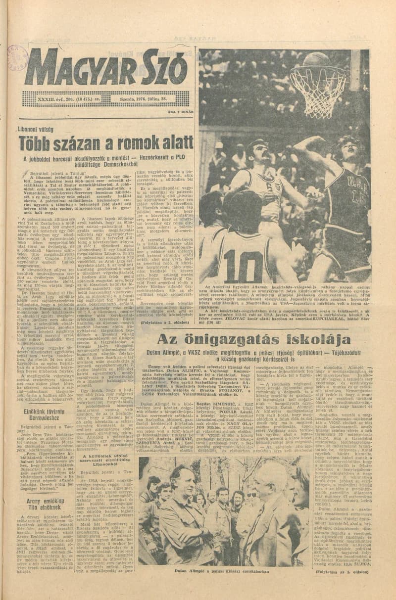 Magyar Szó, 33. évf. 1976. július 28. 206. sz. 1–16. oldal