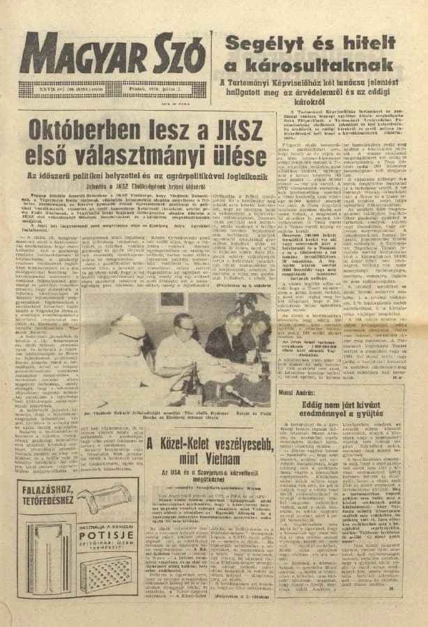Magyar Szó, 27. évf. 1970. július 3. 180. sz. 1–12. oldal