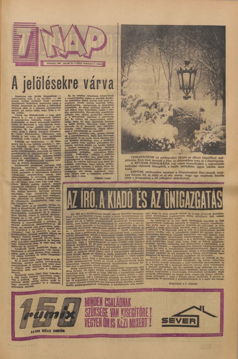 7 Nap, 22. évf. 1967. január 27. 5. sz. 1–20. oldal