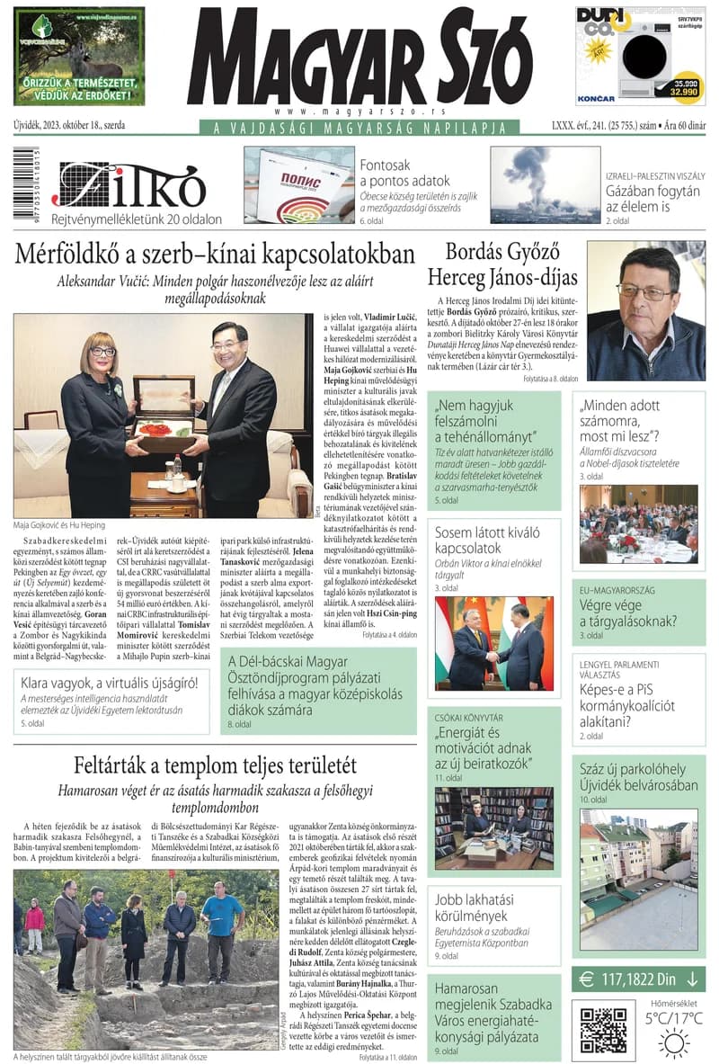 Magyar Szó, 80. évf. 2023. október 18. 241. sz. 1–16. oldal