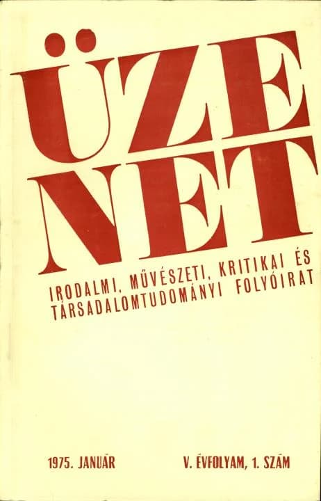 Üzenet, 5. évf. 1975. január 1. 1. sz. 1–72. oldal