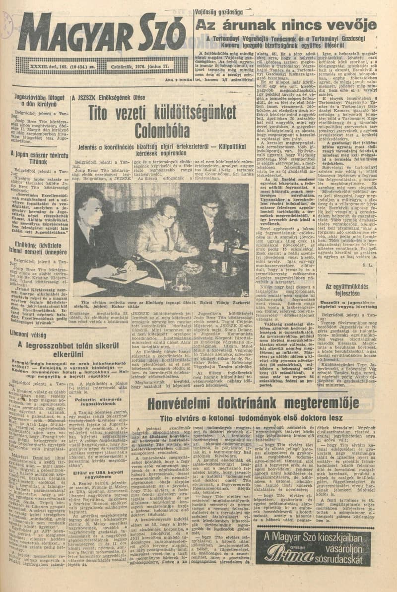 Magyar Szó, 33. évf. 1976. június 17. 165. sz. 1–20. oldal